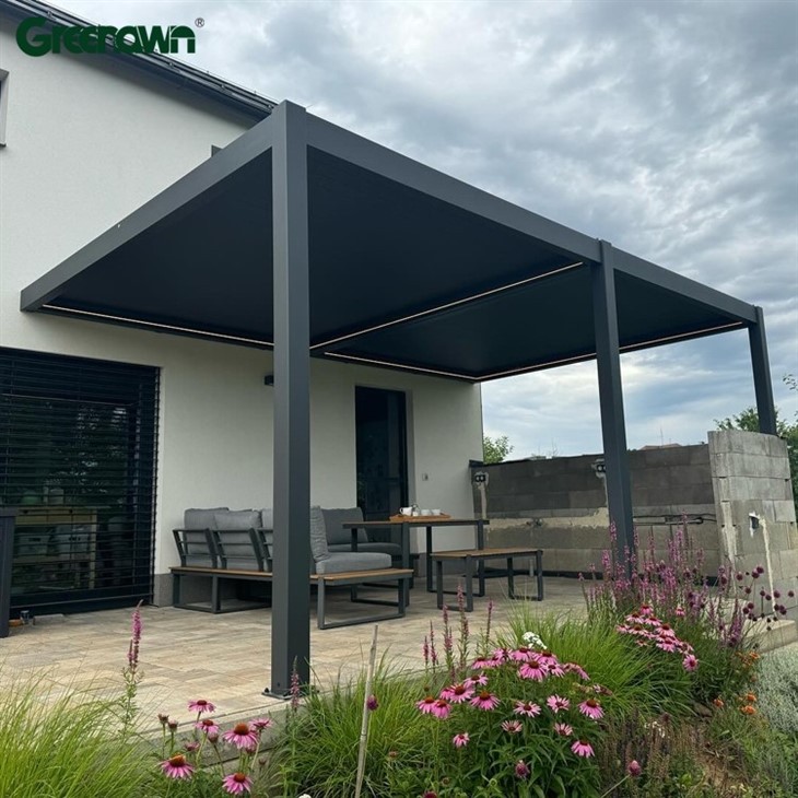 Black Aluminum Pergola