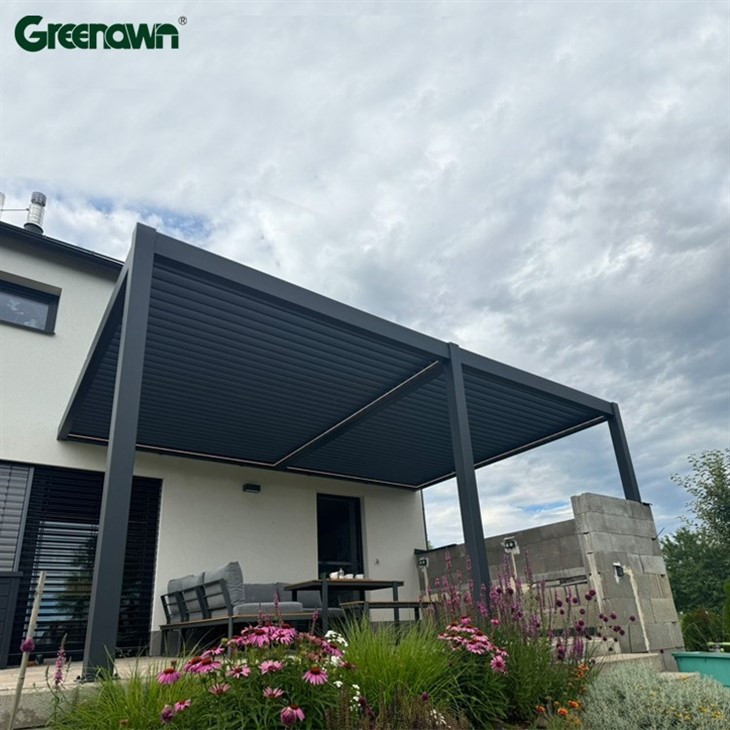 Black Aluminum Pergola