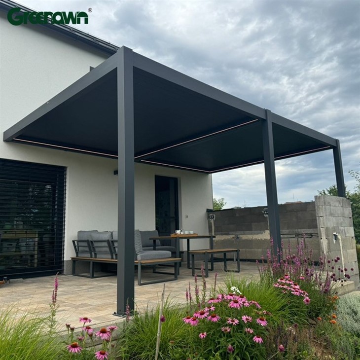 Black Aluminum Pergola