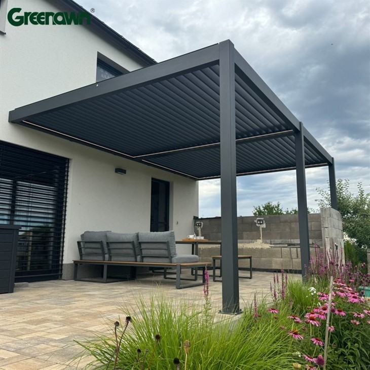 Black Aluminum Pergola