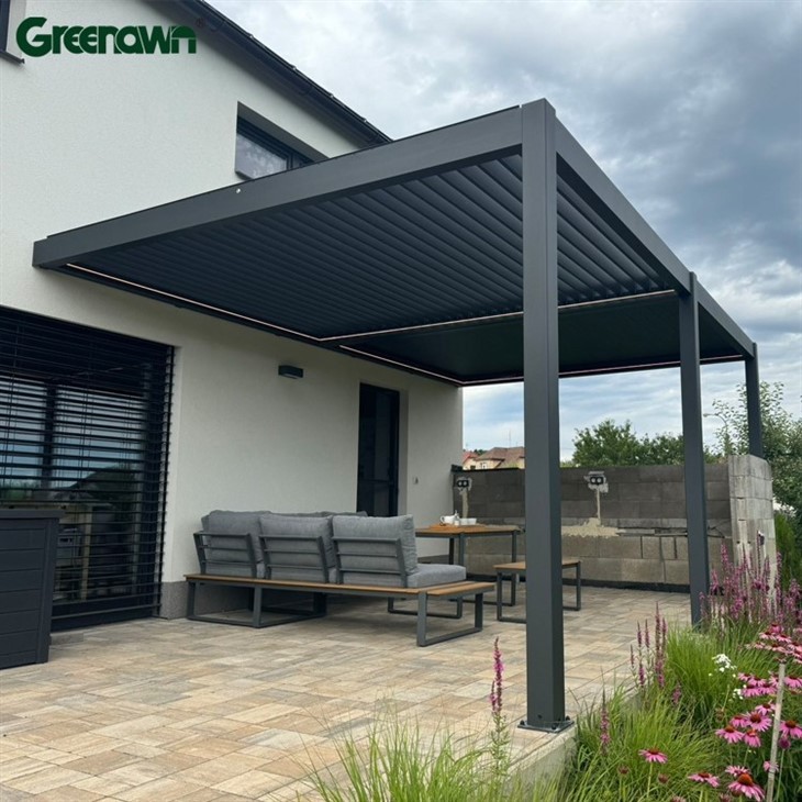 Black Aluminum Pergola