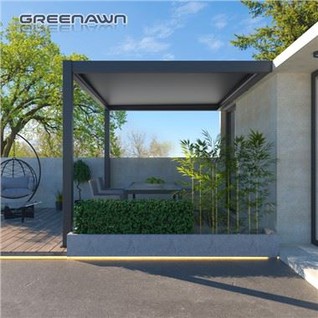 Pergola Melekap Dinding Aluminium Luaran