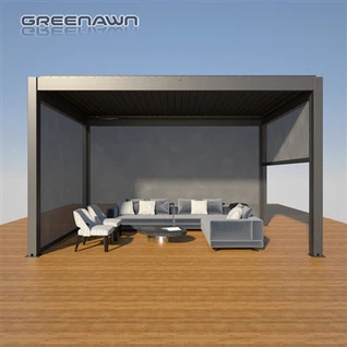 Bumbung Pergola Kalis Air Aluminium Hitam